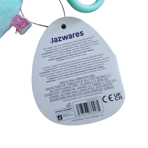 Squishmallow 3.5" Reina Butterfly Teal Flower Crown Spring Easter Plush BNWT - Picture 4 of 5